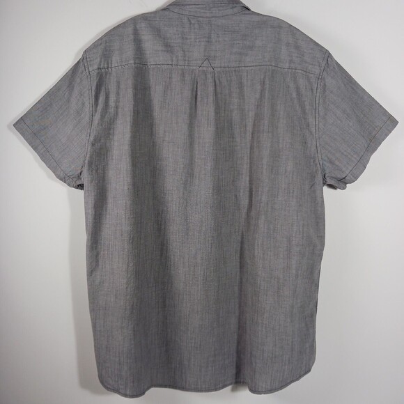 Boston Traders Men's XXL Short Sleeve Gray Button-down Shirt NEW - Picture 4 of 8
